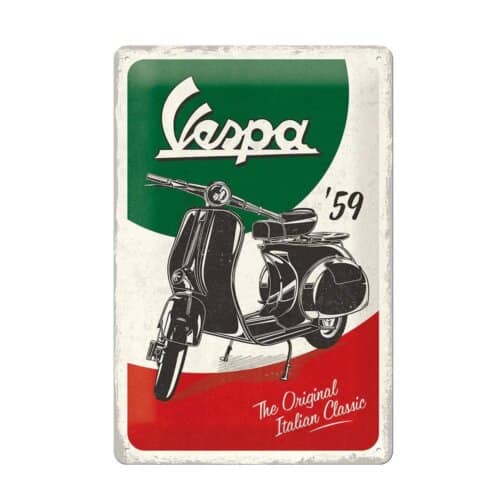 Vespa Blechschild Italian Classic